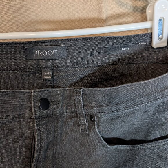 Huckberry Proof Rover Pant - Anthracite Black Gray - Slim 33x30 - Picture 2 of 5